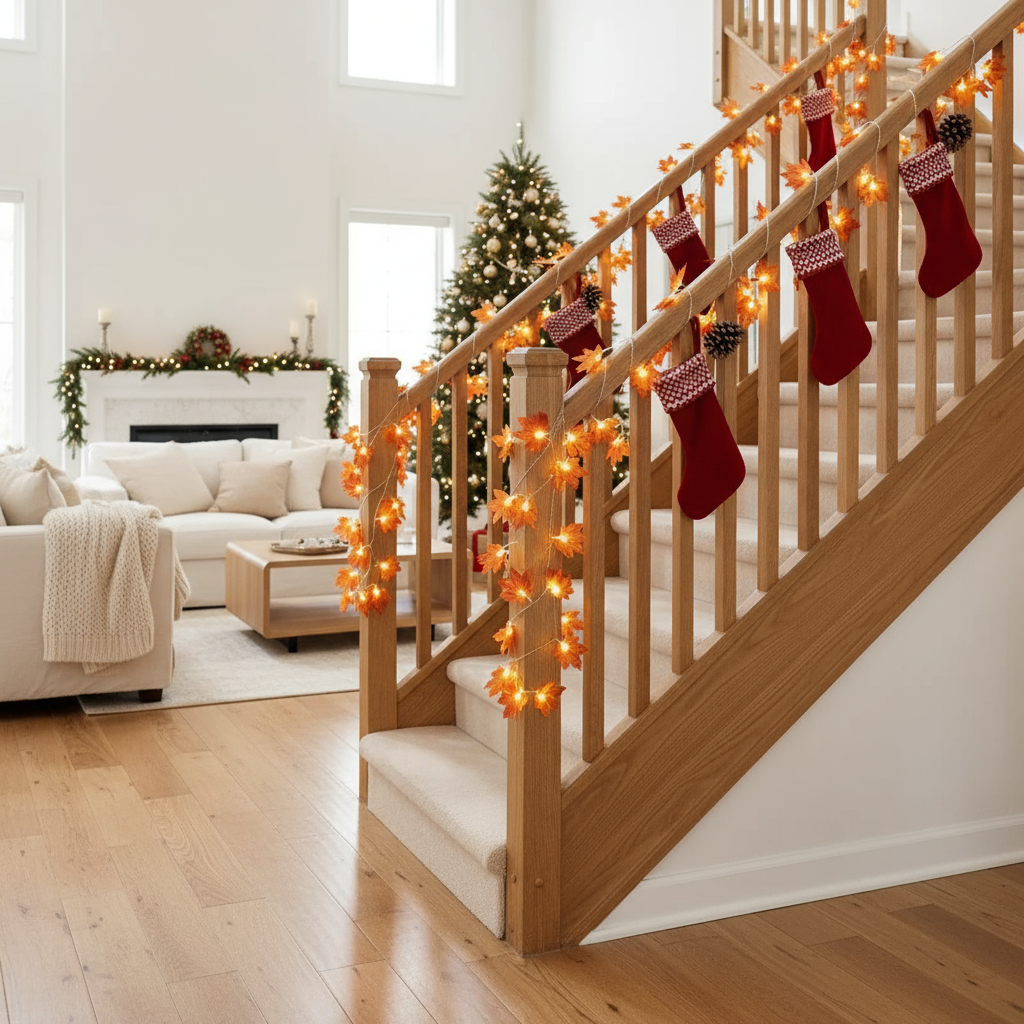 Maple Leaf LED String Lights | Autumn Decoration