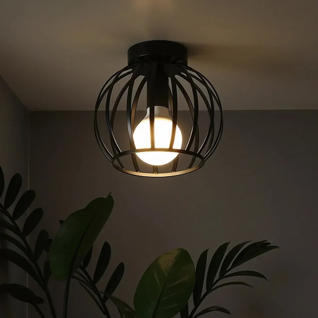 Industrial Ceiling Lamp Black