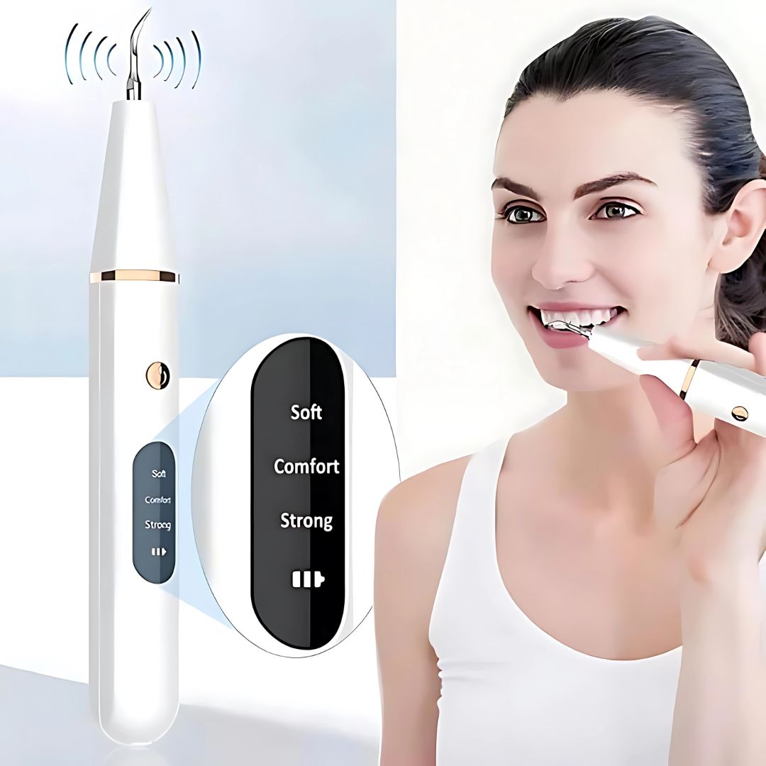 PlaqueFree Plaque Remover for teeth | Ultrasonic Teeth Cleaner - Tartar Remover from Home - Deep Teeth Cleaning and Polish