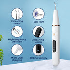PlaqueFree Plaque Remover for teeth | Ultrasonic Teeth Cleaner - Tartar Remover from Home - Deep Teeth Cleaning and Polish