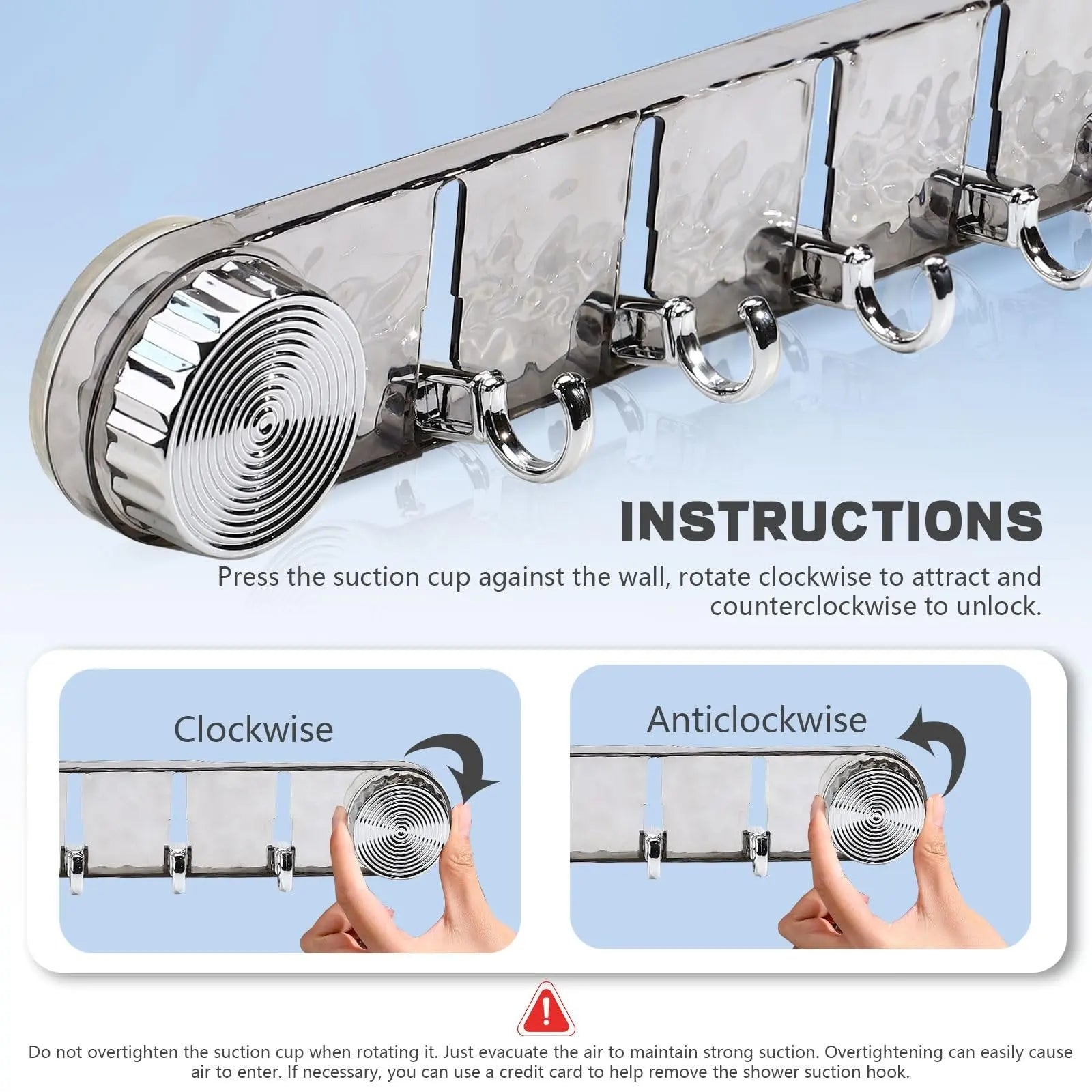 Space-saving suction cup hooks with adjustable folding design