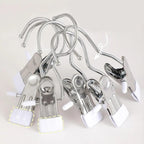 Space-saving metal clip hook with PVC handle – More stable than wood & plastic