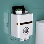 Space-saving, wall-mounted bathroom organizer