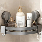 Space-saving floating shelf with drainage holes
