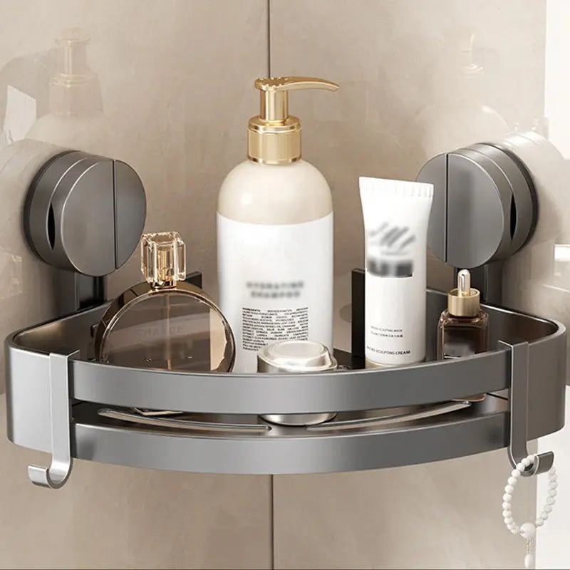 Space-saving floating shelf with drainage holes