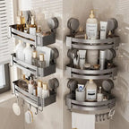 Space-saving floating shelf with drainage holes