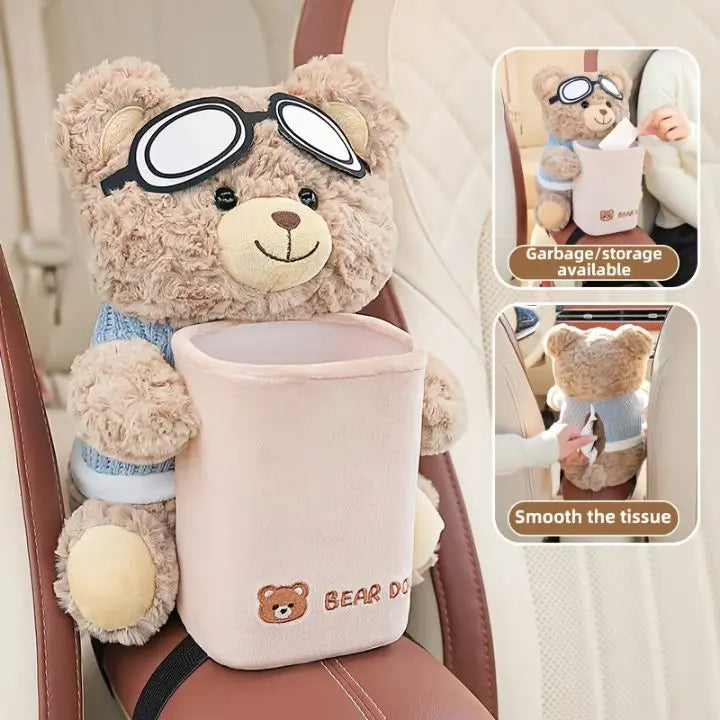 Plush Handkerchief Dispenser for Car – Soft Car Organizer