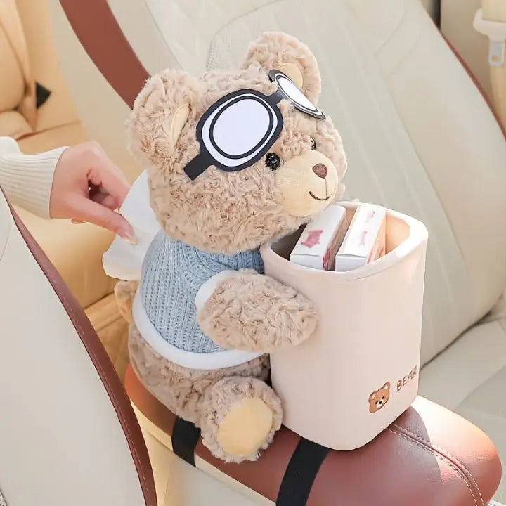 Plush Handkerchief Dispenser for Car – Soft Car Organizer