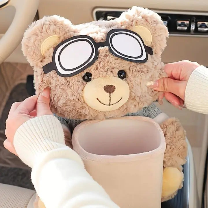 Plush Handkerchief Dispenser for Car – Soft Car Organizer