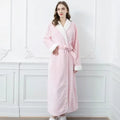 Plush Fleece Contrast Trim Bathrobe