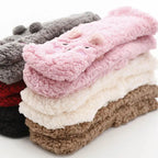 Warm, fluffy bear socks
