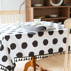 Polka Charm Tassel Table Cloth