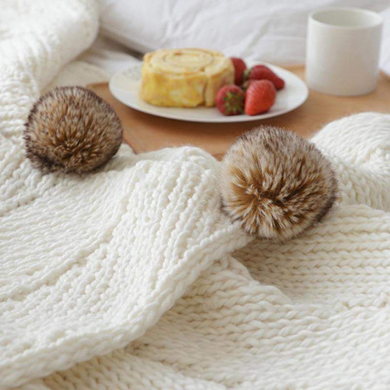 Pom Pom Chenille Blankets