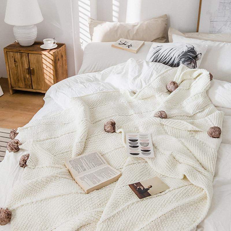 Pom Pom Chenille Blankets