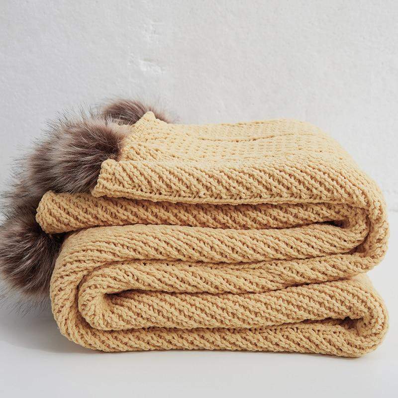 Pom Pom Chenille Blankets