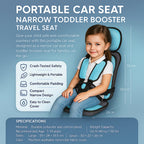 Portable Car Seat Narrow Toddler Booster Travel Seat