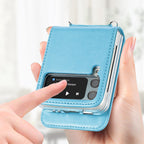 Portable Fashion Leather Shoulder Bag RFID-blocking Wallet Case