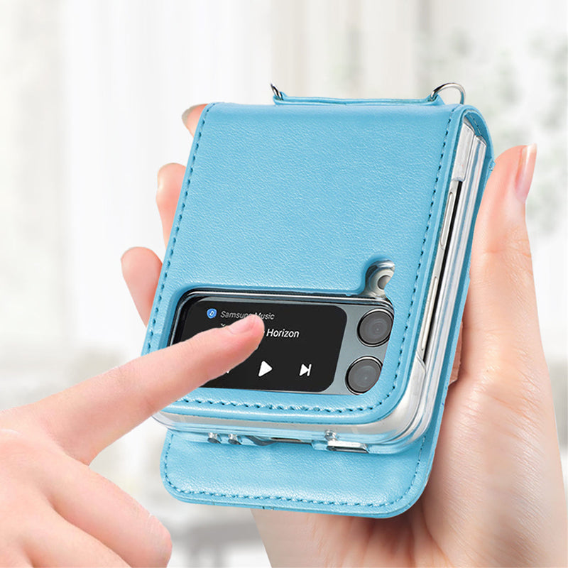 Portable Fashion Leather Shoulder Bag RFID-blocking Wallet Case