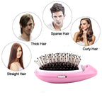 Portable negative ion hair brush