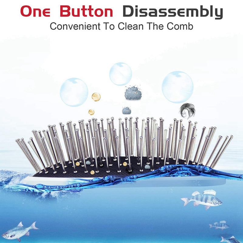 Portable negative ion hair brush
