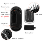 Portable negative ion hair brush