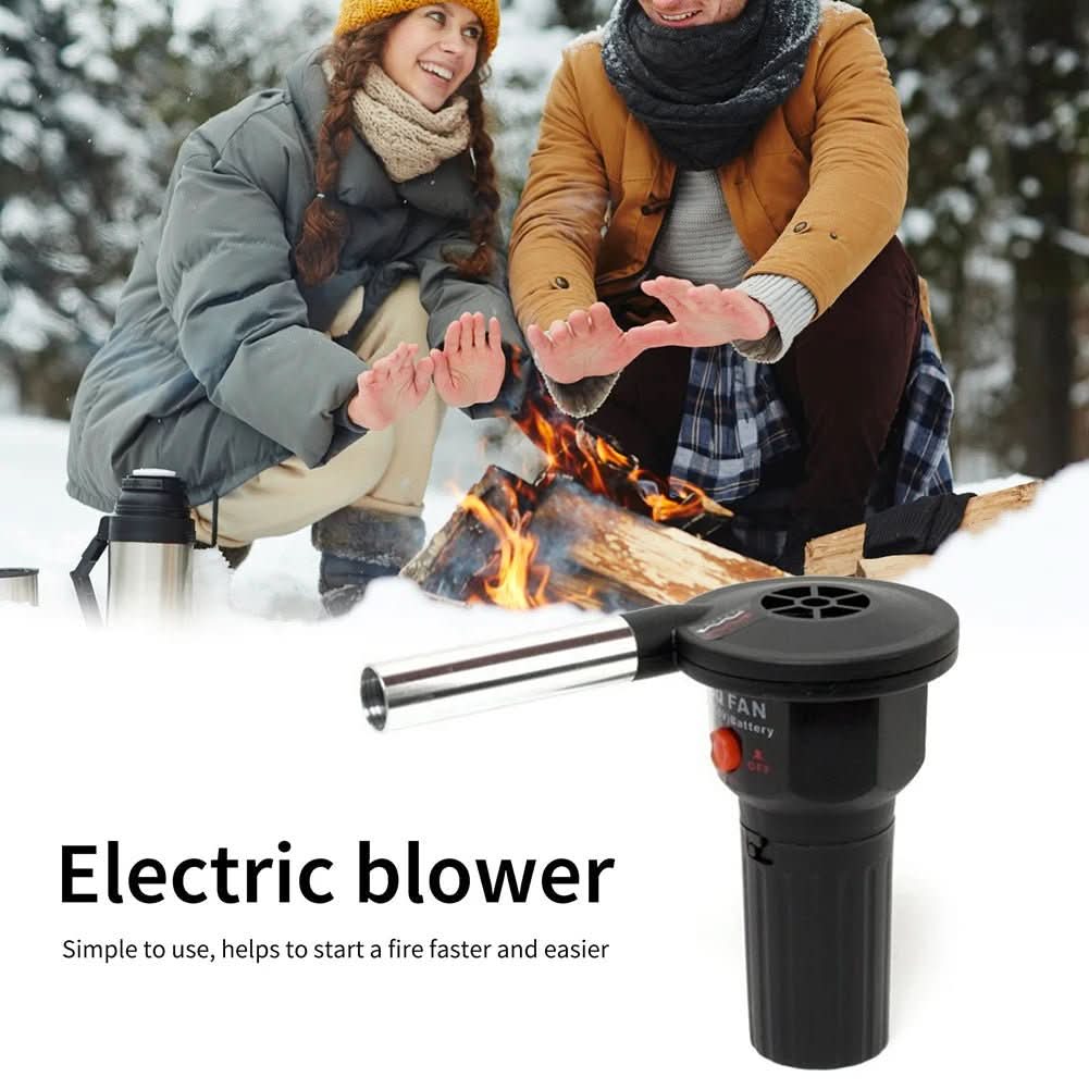 Portable grill bellows made of aluminum for efficient lighting