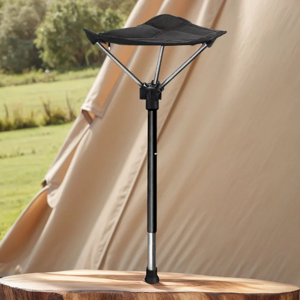 Adjustable Aluminum Alloy Folding Camping Stool 125kg Load Bearing for Hiking Travel