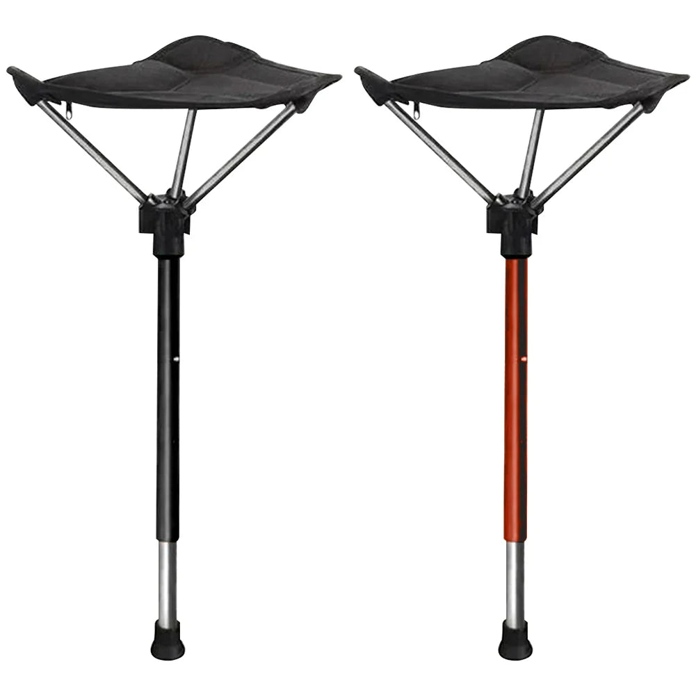 Adjustable Aluminum Alloy Folding Camping Stool 125kg Load Bearing for Hiking Travel