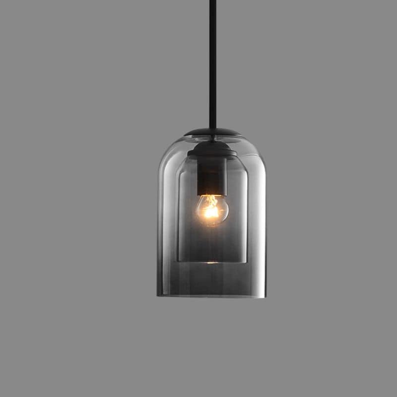 Double glass pendant light