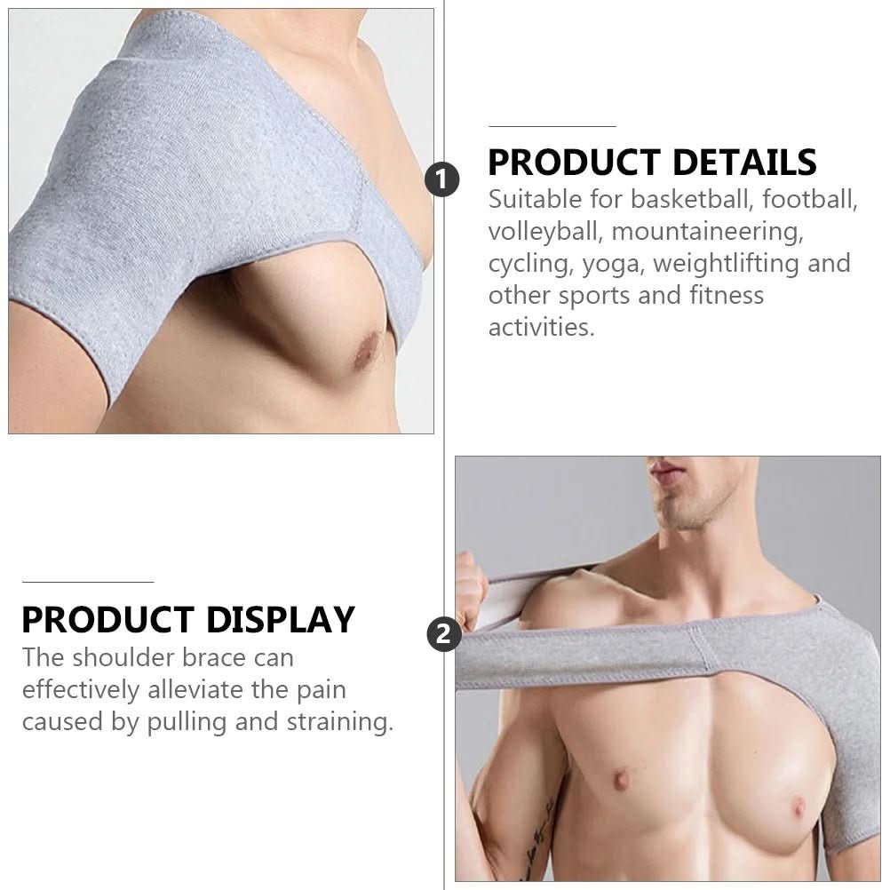 Adjustable shoulder support with ergonomic fitness pads