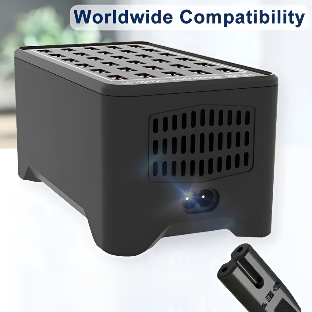 PowerPort Pro – Universal Multi-USB Charging Station with 30 Ports (150W Output)