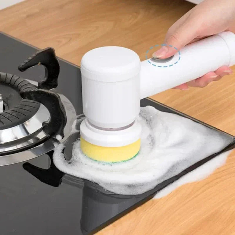 PowerScrub | Compact Cordless Electric Scrubber with Brush Attachments