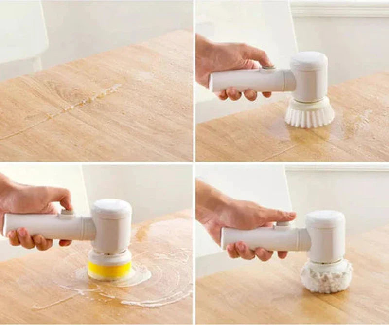 PowerScrub | Compact Cordless Electric Scrubber with Brush Attachments