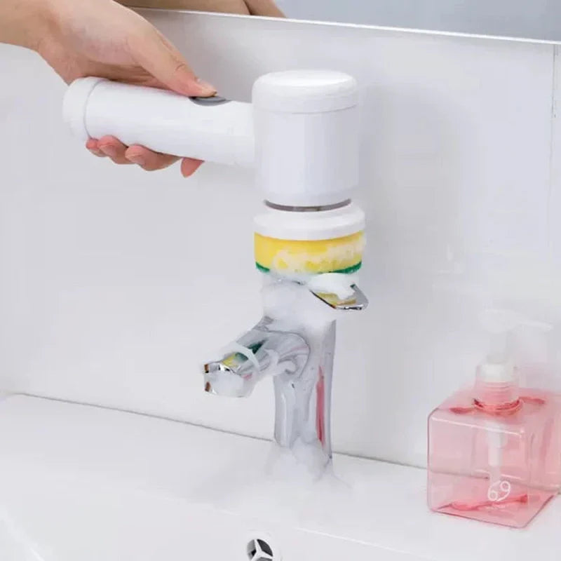 PowerScrub | Compact Cordless Electric Scrubber with Brush Attachments