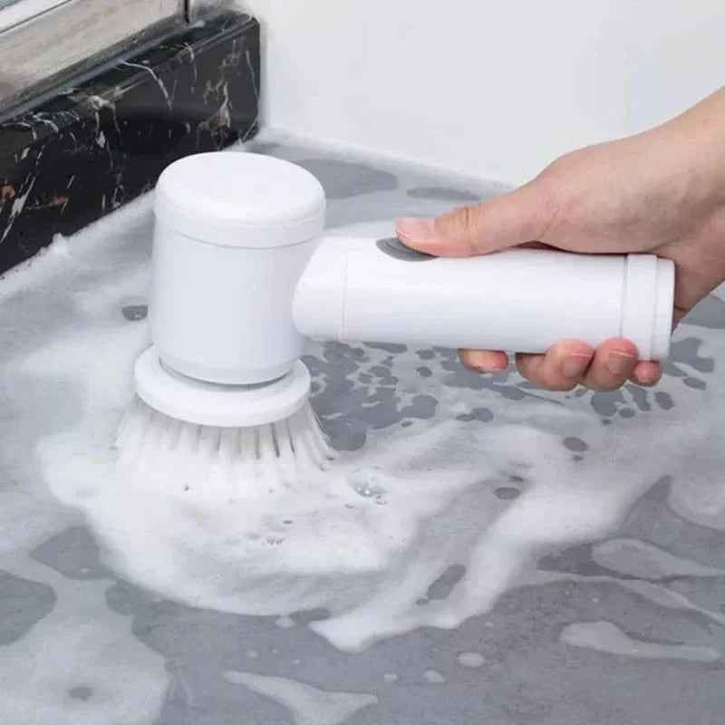 PowerScrub | Compact Cordless Electric Scrubber with Brush Attachments