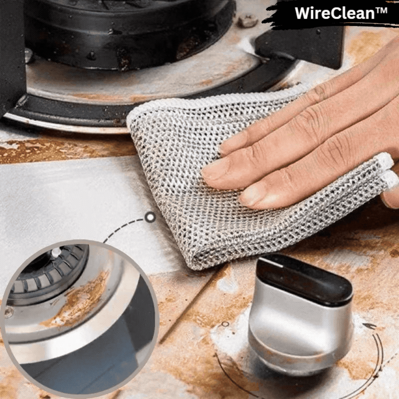 WireClean Double Sided Metal Steel Wire Cleaning Cloth