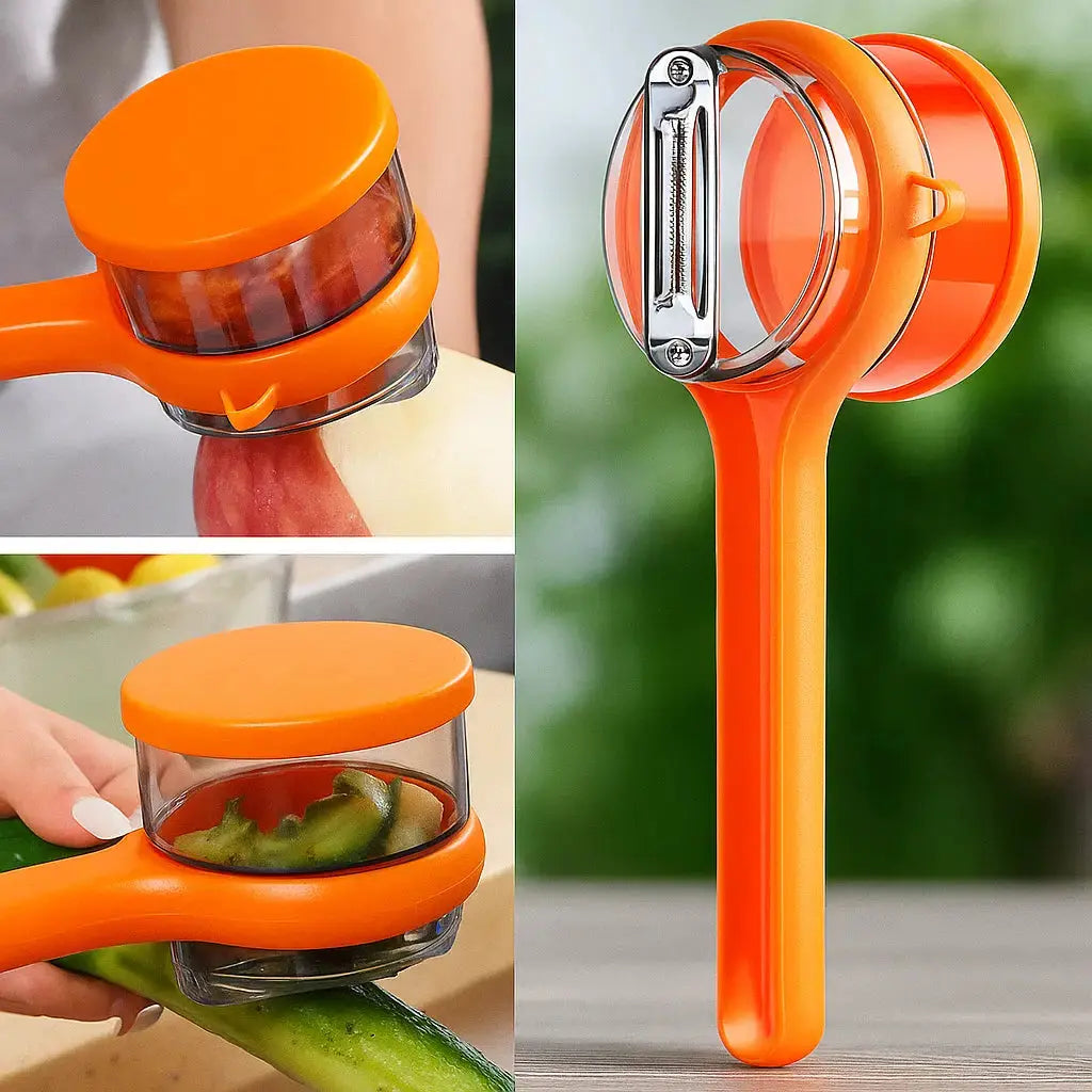 Practical Peeler with Collection Container – clean peeling without waste