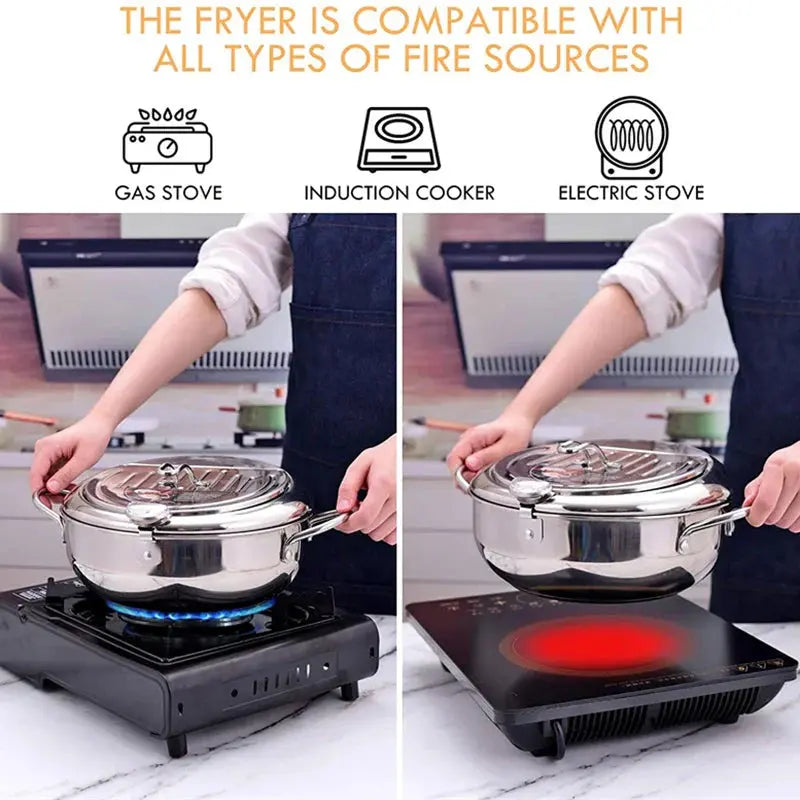 Precision Stainless Steel Fryer – Perfect, Crispy Results