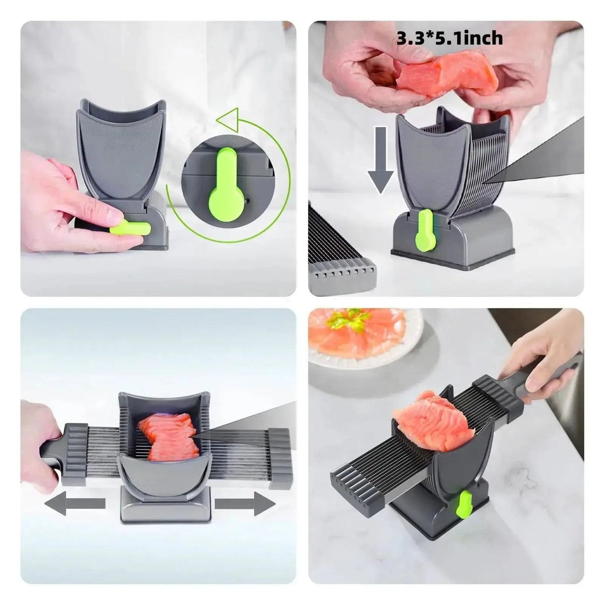 Precise 17-blade meat slicer – uniform professional slices