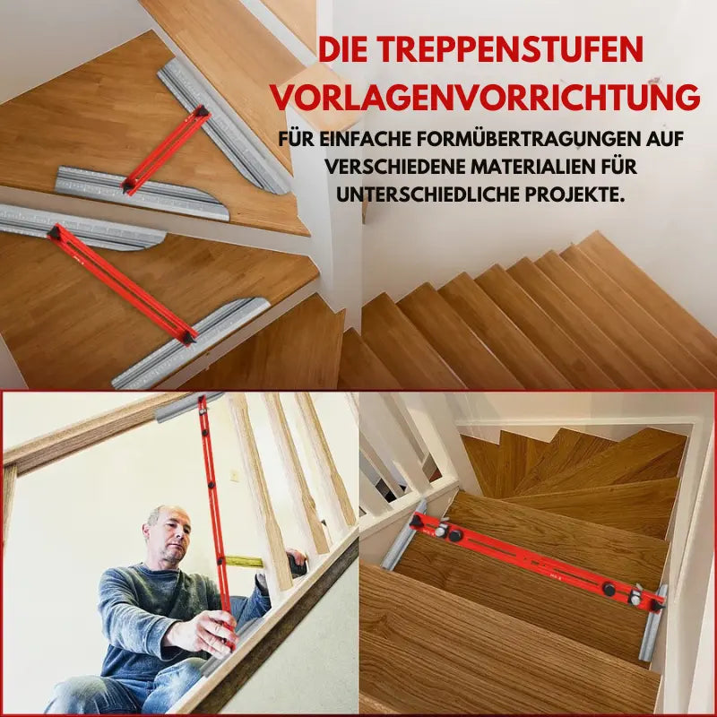 Precise Stair Measuring Tool — Adjustable Aluminum Angle Template