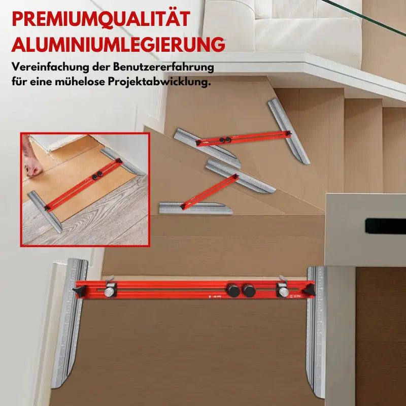 Precise Stair Measuring Tool — Adjustable Aluminum Angle Template