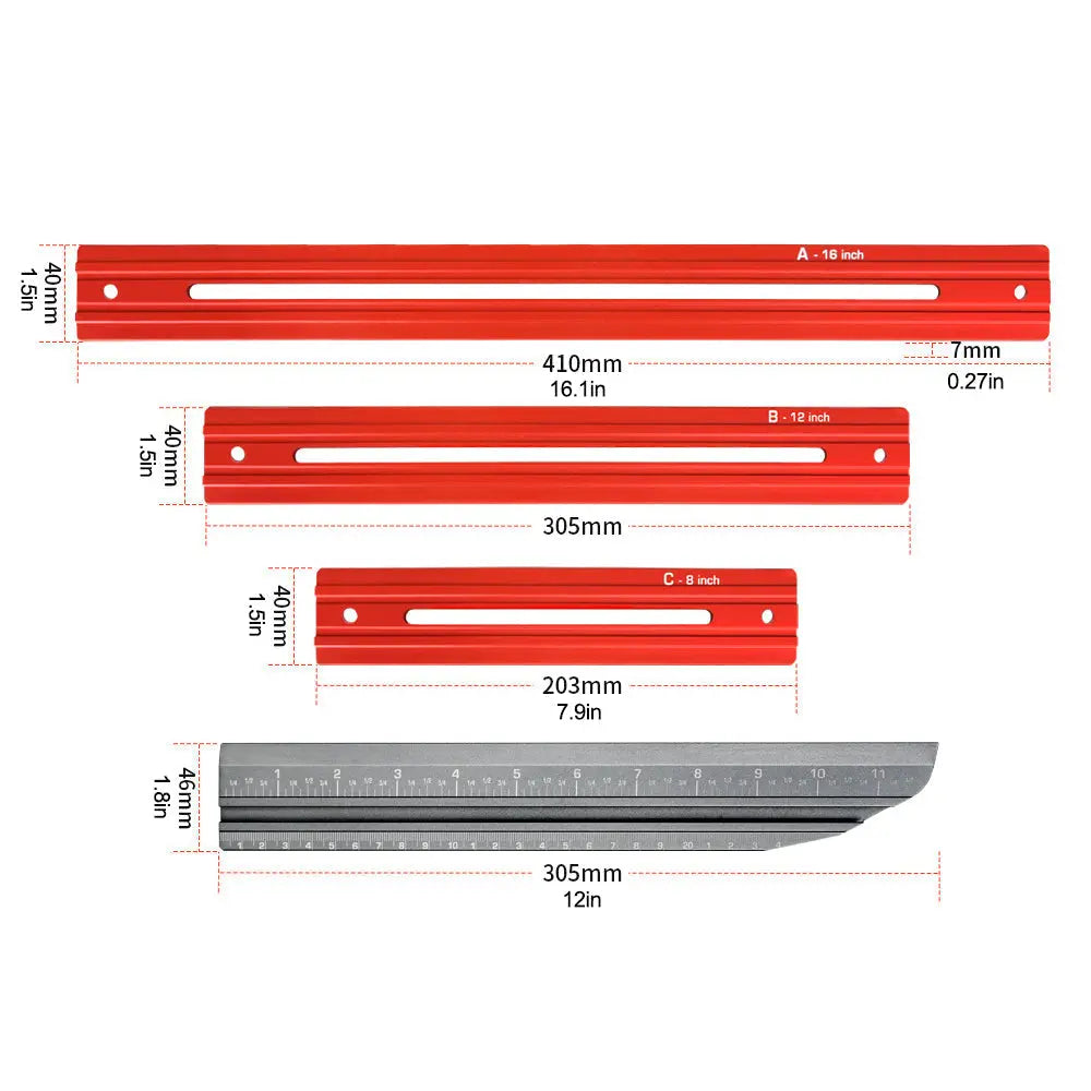 Precise Stair Measuring Tool — Adjustable Aluminum Angle Template