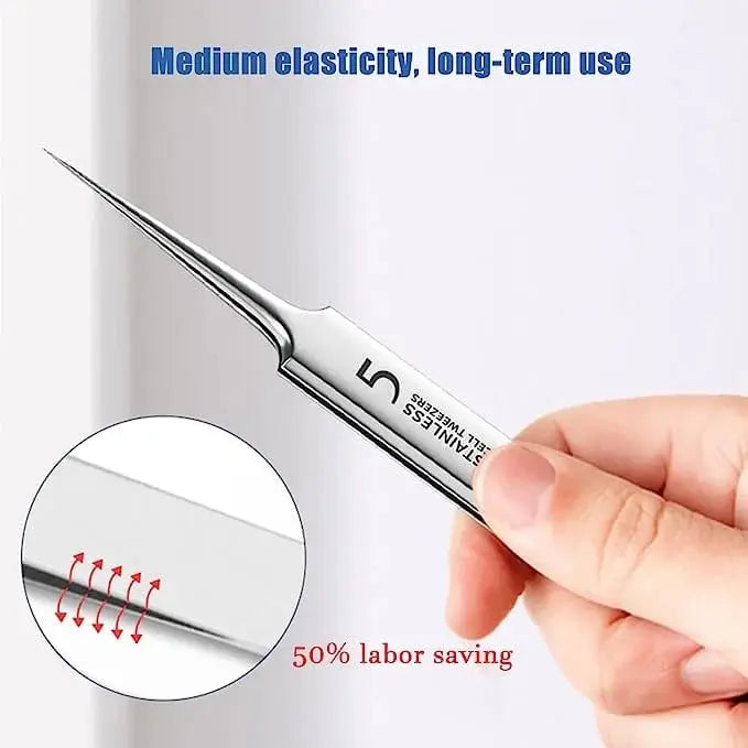 Precision Tweezer Set – Acknowledge tools made of stainless steel for flawless skin