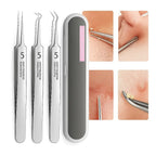 Precision Tweezer Set – Acknowledge tools made of stainless steel for flawless skin