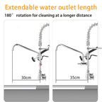 Commercial Kitchen Faucet, Restaurant And Hotel Faucet, High Pressure Hot And Cold Dishwashing Shower