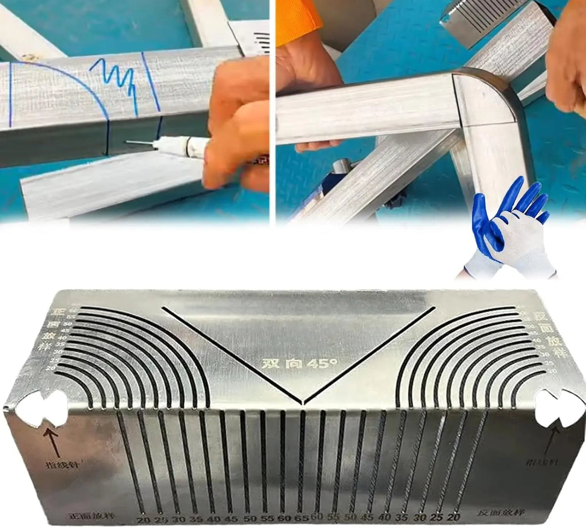 PrecisionFlex Marking Tool — Metal Angle and Curve Measuring Tool