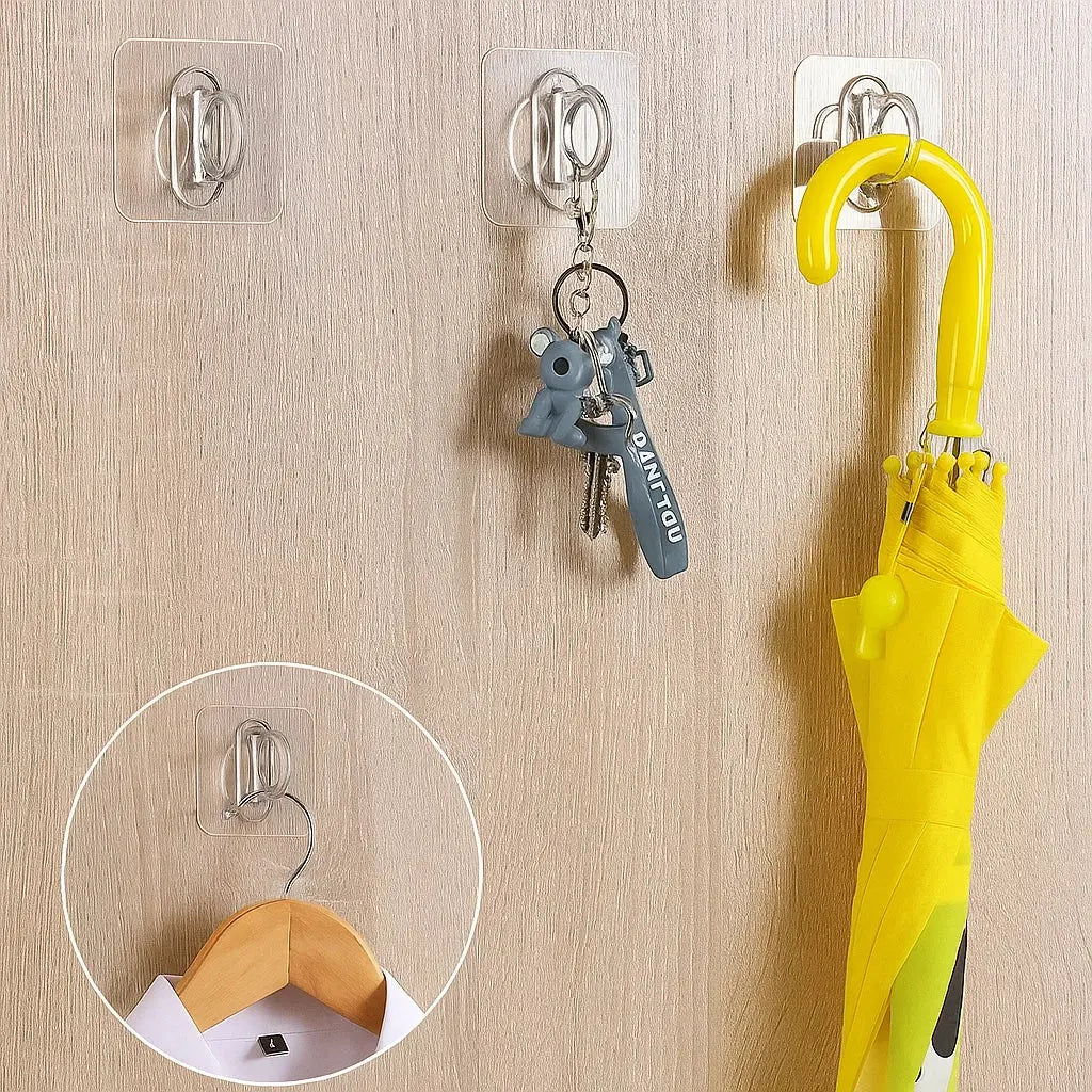 Premium Self-Adhesive Hooks – No Drilling, Extra Storage