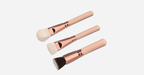 Princess Makeup Brush Set with 8 Pieces in Rose Gold and Beige Handles - Makes you look and feel like a princess!
