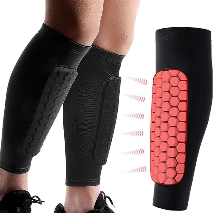 Leg protection with ankle support for soccer players
