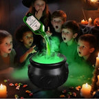 Cauldron decoration – with floating magic bottle & fog effect